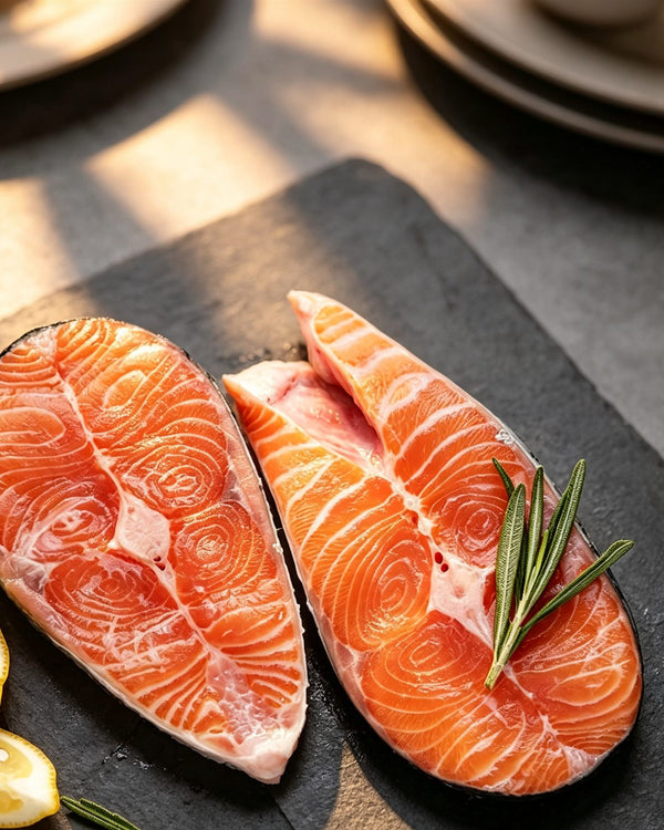 Frozen Atlantic Salmon Tail Steaks